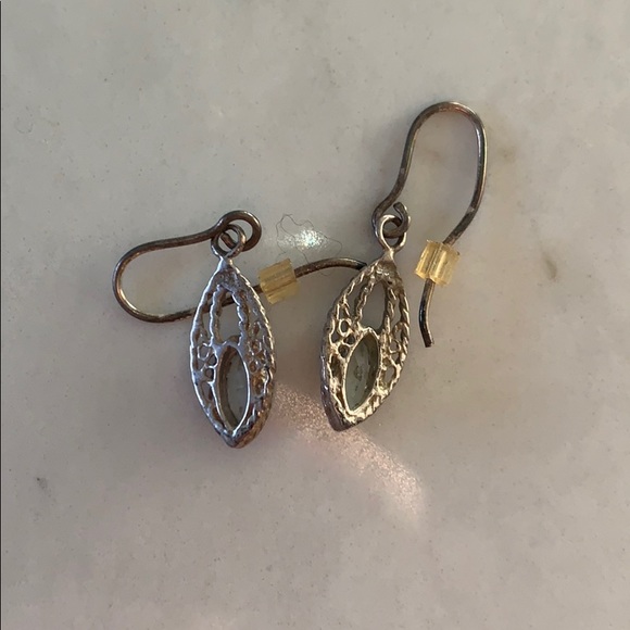 Aquamarine Earrings, silver setting - Picture 2 of 2
